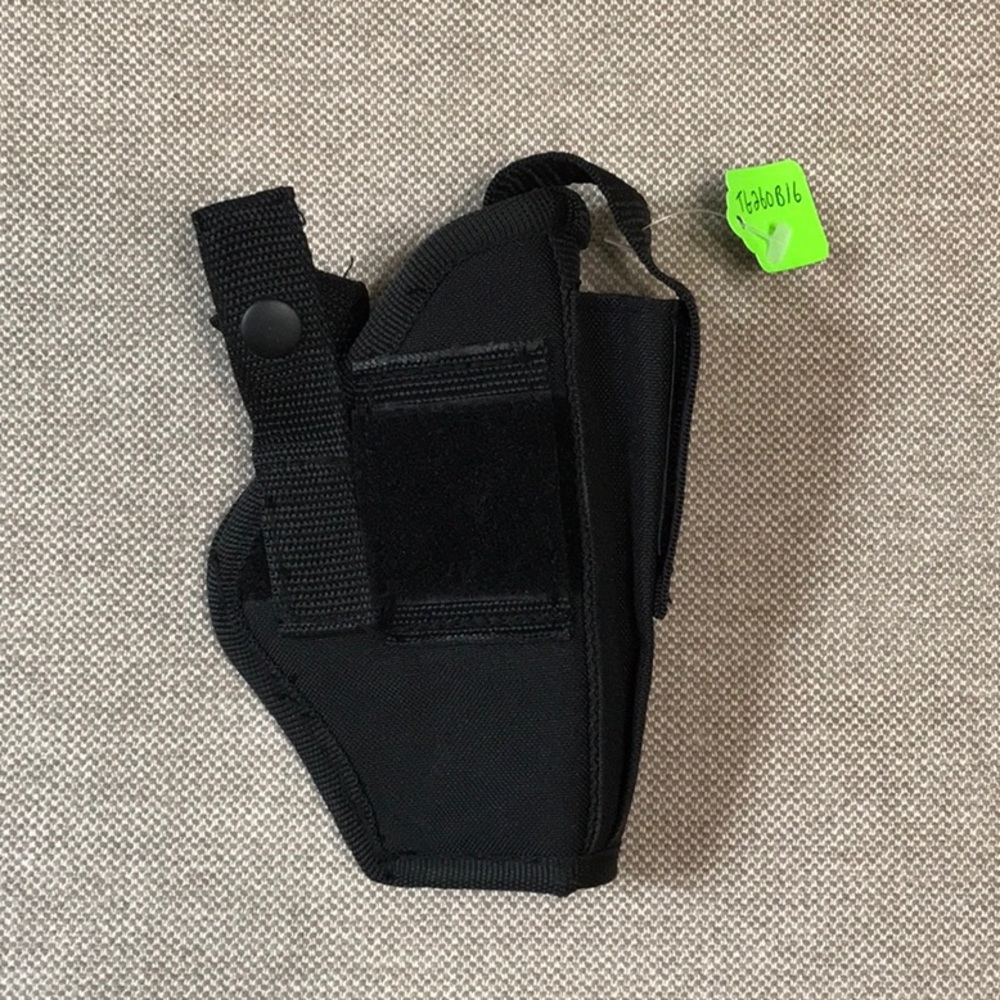 Black Ambidextrous Belt Holster with pouch Size 16